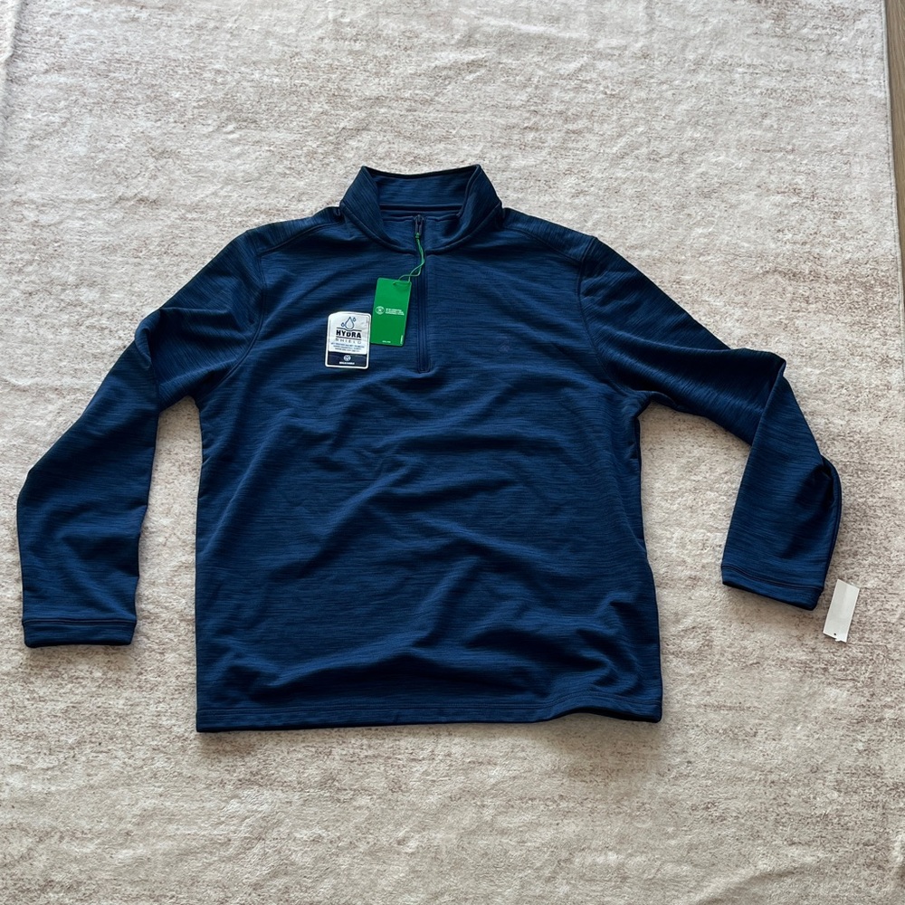 Izod Charcoal Navy Blue Golf Pullover